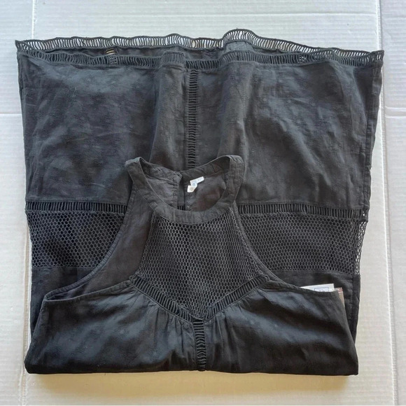 NWT Rip Curl Women's Black Karma Mesh Sleeveless Ladder Stitch Mini Dress Sz XL - Picture 10 of 12